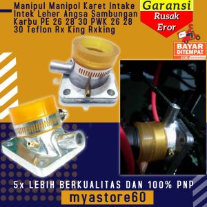 Manipul Manipol Karet Intake Intek Leher Angsa Sambungan Karbu PE PWL PWM PWK 26 28 30 32 34 Teflon Rx King Rxking