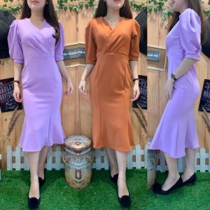 BODYCON PUFFY DRESS SCUBA /3001 DRESS WANITA TERBARU