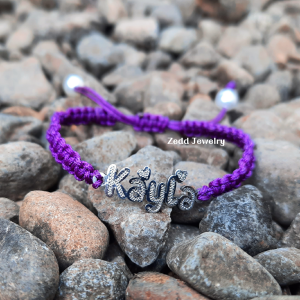 Gelang Tali Nama - Gelang Anyam Tali Giok - Gelang Anyam Serut - Request Nama Sesuai Nama Kamu - Bisa Bayar Ditempat - Desain 002
