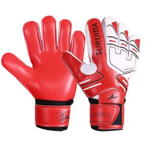 MEEU 1 Pair Anti Slip Goalkeeper Gloves Thickened Size 5-10 Kids Football Goalie Gloves Latex Goalkeeper Gloves Cushioning Game Goalkeeper Gloves Soccer