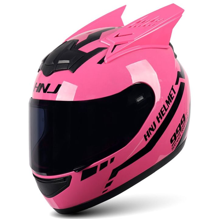 Women Men Moto Helmet Motorcycle Helmet Personality Full Face Motorbike  Motocross Pink Ear Helmet Dirt Bike Moto Helmets Lazada PH
