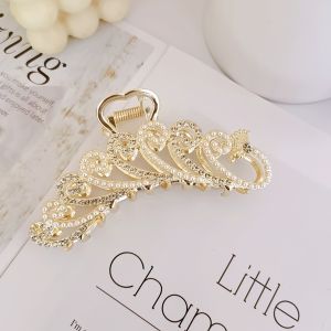 F4 Jepit Rambut Korea Bahan Alloy 10.5cm Bentuk Merak JUMBO Korean Peacock Metal Hair Claw AK03