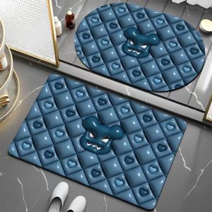 Bathroom carpet 3D three-dimensional floor mat door absorbent diatom mud mat quick-drying bathroom mat non-slip mat 40cm*60cm