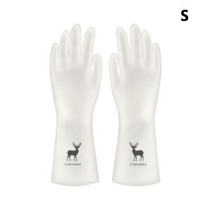 Fecie ถุงมือล้างจานถุงมือยางแบบยาวยางงานบ้านซักผ้าพลาสติกกันน้ำยางในครัวเรือนครัวทนทาน A00832