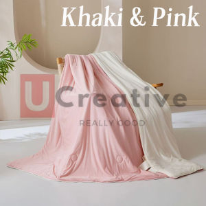 [SG Ready Stock]SunnySunny Class A Cool Silk Feeling Ice Cream Summer Blanket with Double Side Cold Premium Wash Cotto