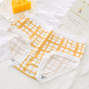 cartoon bear waist breathable underwear Pooh Bear Cute Bear Lace Girl Underwear Pure Cotton Mid-waist Ladies Panties Cartoon Shorts Womens