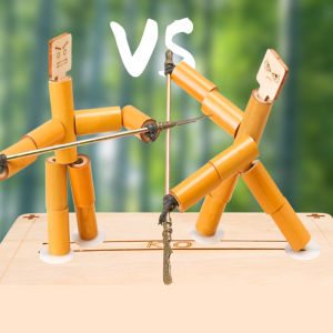 Rối Tre Đối Kháng Chiến Đấu PK Bằng Gỗ Đồ Chơi Cho Bé Và Gia Đình Tương Tác Để Bàn Trò Chơi Vui Nhộn