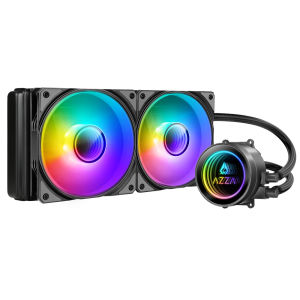 AZZA GALEFORCE 240 🌊 ชุดระบายความร้อนด้วยน้ำสุดเท่ พร้อมไฟ RGB สวยงาม 🌈 ควบคุมผ่านรีโมท+ซอฟต์แวร์ for amd & intel