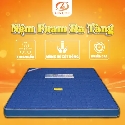 Nệm Foam Đa Tầng Cool Air– Nâng Đỡ Tối Đa Êm Ái Thoải Mái– Á Châu
