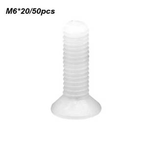Baut Nylon/Nylon Screw/Bolt Nylon 100PCS M3 M4 M5 M6 Cross Head Screw