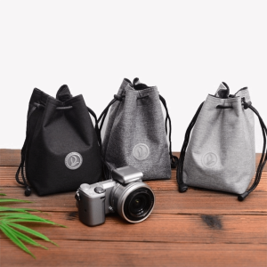 SOULLOV Waterproof Digital Camera Bag Professional Dustproof Drawstring Case Portable Nylon Camera Protective Case Travel