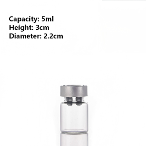 10Pcs Leak-Proof Vial Glass Bottle 5/10/20 ML Clear Sample Glass Vials for  Lab Reagents Essential Oil Perfume