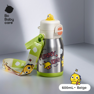 Bc Babycare 450mL/600mL Childrens Insulated Cup With Large Capacity 316L Stainless Steel Comes With A Free Shoulder Strap