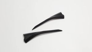 Cornerr 2PCS Carbon Fiber Car Interior Door Panel Strip Front Part Cover Trim For Corvette C8 Stingray Z06 Coupe 2020-2024 Accessories P7Q2M