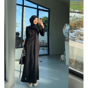 Dieva Dress Satin Silk Kondangan  Payet Bridesmaid Baju Lamaran Lebaran Gamis Wisuda Polos