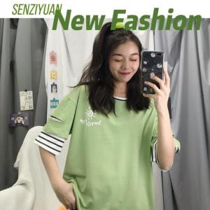 LH.Bigsize ไซส์ใหญ่ใหม่เสื้อยืด เพิ่มกิมมิคแถบแขนเกร๋มาก ใส่แล้วชิคสุด แมทช์กับอะไรก็สวย