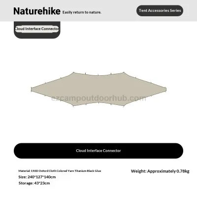 Naturehike VILLAGE 13 NEO Automatic Tent Cabin Style Multiple Settings Tent 2 Bedroom 1 Living Room Can Connect To CLOUD WORLD Modular Tent Ti Black Coated Sunscreen 6 Person Waterproof Outdoor Camping