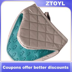 【ZTOYL】 Silicone Anti-scalding Oven Gloves Mitts Potholder Kitchen Silicone Gloves Tray Dish Bowl Holder Baking Oven Glove Hand Clip