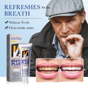 Kem Đánh Răng Trắng Răng Sadoer White Plus Hỗ Trợ Giảm Ố Vàng Do Cà Phê Thuốc Lá 100G Chính Hãng Sạch Hơi Thở