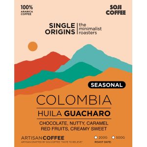 SOJI.COFFEE - COLOMBIA HUILA GUACHARO (Espresso) Med Roast Specialty Grade - Fresh Roast To Order