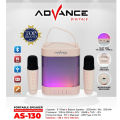 Advance Speaker AS-130 Speaker Portable Karaoke Bluetooth Free 2 Mic. 