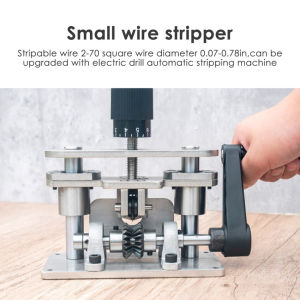 【100% Original】Wire Stripper Manual Electric Wire Stripping Tool Scrap Copper Cable Peeling Machine Hand Crank use with Hand Electric Drill