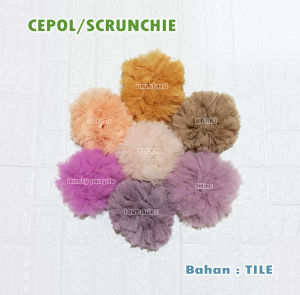 Cepol Hijab Anti Pusing Scrunchie Hijab Tile Tulle Ikat Rambut Cepol Hijab Kekinian