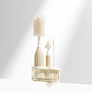 Orzbow Silicone Bottle Brush Portable Bottle Brush Set Baby Washing Bottle Travel Storage Box Portable Bottle Brush Set