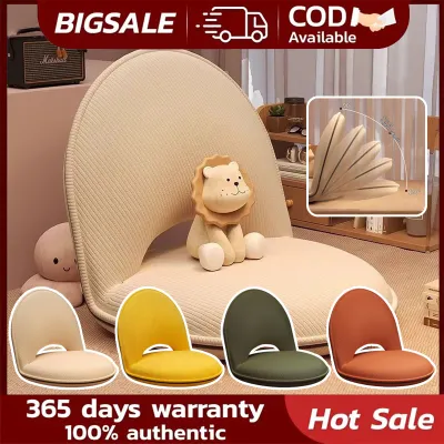 Foldable Lazy Sofa Chair Tatami Floor Seat 5 Level Adjustable 0 180 Degree Reclining with Backrest Waist Support Cushion for Bay Window Balcony Bed Floor