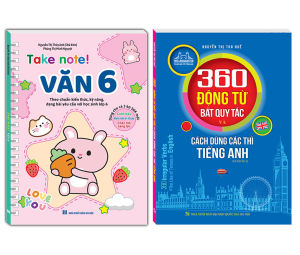 sách - combo 2c TAKE NOTE! Văn 6 (không lò xo) và 360 động từ bất quy tắc  (bản màu)