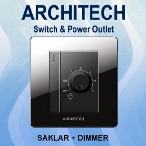 Architech Diamond V16-K01BK09 Sakelar/SAKLAR/ DIMMER+SAKLAR / SWICTH