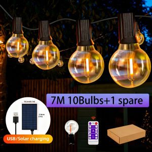 Solar Outdoor Waterproof Lights Cafe Lights Garden Light Dimmable Patio Light Shatterproof LED Bulbs