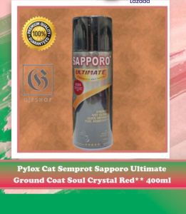 Pylox Cat Semprot Sapporo Ultimate Ground Coat Soul Crystal Red 400ml