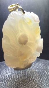 Natural Agate Cherry Blossom Sakura Agate Flower Agate Nine Tailed Fairy Fox Foxy Pendant