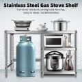 Kitchen Rack 304 Stainless Steel Gas Stove Stand Rack with Cabinet Kitchen Cooking Table Heavy Duty Organizer Shelf Gas Tank Rack Liquefied Gas Rack Gas Rack Stove Bench Rack Stainless Patungan Ng Lagayan Ng Kalan. 