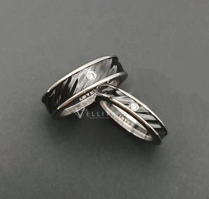 [VJ]316L Couple Ring “Cubic Zirconia” Steel Valentines Anniversary Couples Ring STR22 <Cincin Kekasih> 情侣装不锈钢戒指