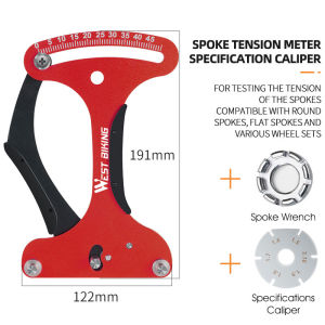 WEST BIKING Bicycle Tool Spoke Tension Meter For MTB Road Bike Wheel Spokes Checker Bike Indicator Wheel Builders Tool Bicycle Spoke Repair Tool