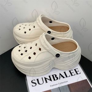 Bigdreamofficial รองเท้าหัวโต   สีพื้น รองเท้าเปล่า สูง 7-8 ซม รองเท้าแตะผู้หญิง รองเท้ารัดส้นแฟชั่น งานเสริมสิน รองเท้าส้นตึก SUNG96