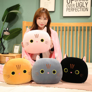 Kawaii Fat Cat Plush Hand Covering Toys Stuffed Soft Animal Cat Pillow Sofa Cushion for Girls Baby Doll Birthday Gifts h260819