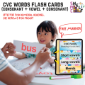 Flashcards for kids CVC Family / Short AEIOU / Long AEIOU / Blended words / Reading / Kids / School Materials / Learning / Kinder / Preschool / Essential Pang Bata / Essential For Home Schooling / Kids / Learn / Read / Write. 