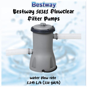 BESTWAY 3 Sizes Flow Clear 330gal Filter Pump 1100-8300L Pool Water Circulating Filter Swimming Pool Water Cleaner