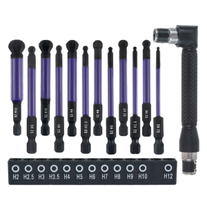 ประแจอัลเลน12ชิ้นเครื่องมือบำรุงรักษาหัวเจาะแบบแมนนวลมีความแข็งสูงประแจอัลเลน Set Mata Bor