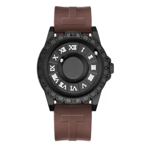 Jam Tangan Pria Rantai/Rubber Stainless Steel Desain Unik Angka Romawi Keren Anti Air