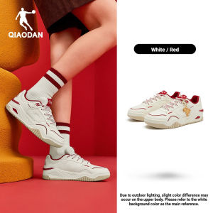 Qiaodan QC 5.0 Red Retro Couple Skate Shoes Trendy Casual Waterproof Height-Increasing QXL052261542T