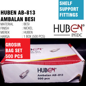 (GROSIR) HUBEN AB-813 AMBALAN BULAT BESI  -  SHELF SUPPORT FITTING (500 PCS)