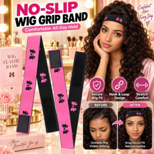 Adjustable Elastic Wig Grip Band Bow Design Wig Cap Net Cap Stretchy Headband Fixing Strap Secure Comfortable Fit Breathable Hair Net Liner Women Wig Accessories
