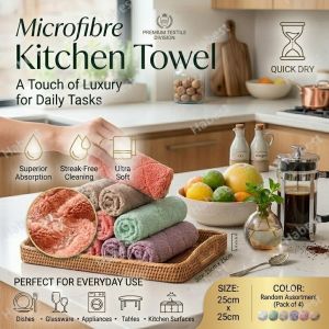 Kitchen Dish Towel Kitchen Cleaning Wipes Dish Washing Cloth Kain Dapur