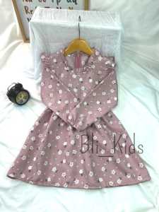 Dress anak perempuan motif bunga usia 1-6 tahun bahan Shakila gaun anak-anak terbaru dan termurah