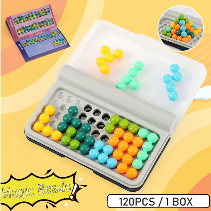 1 Box Intelligence Magic Beads Travel Game Puzzle For Kids And Adults A 