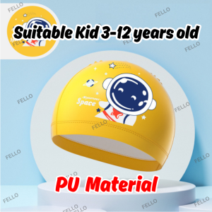 🇲🇾STOCK KL FELLO KID Teenager Children Boy Girl Swimming Topi Silicon/PU Kanak-kanak Kids Swim Cap Berenang Budak Renang儿童泳帽